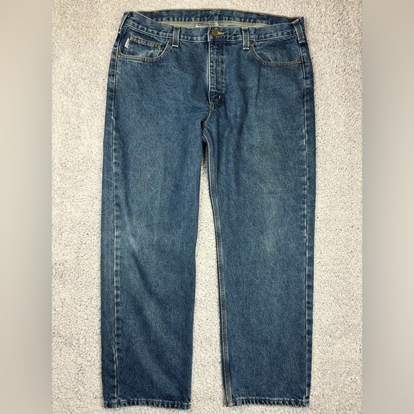 Carhartt Jeans Mens 40 x 30 Straight Classic Casual B480-DVB Work Utility Rugged